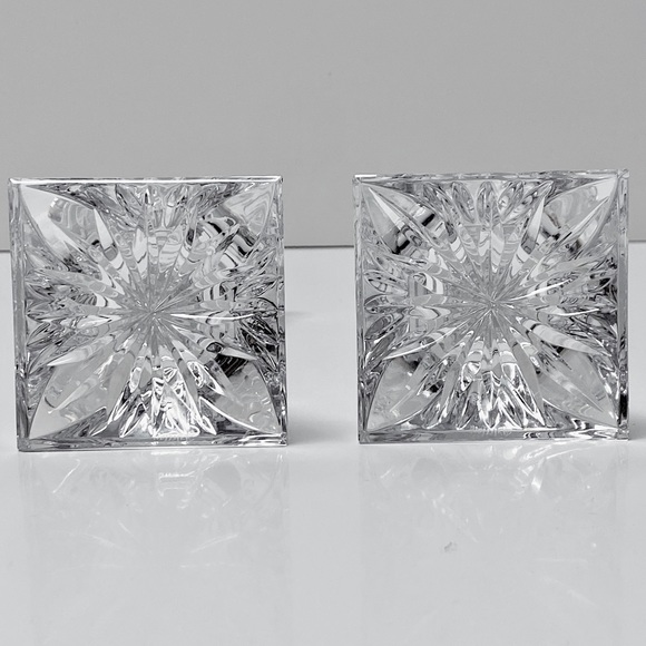 Waterford 8” Column Hand Crafted Fine Crystal Candlestick Pair - Picture 9 of 11